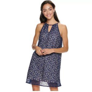 Candie's Pleated Halter Swing Dress